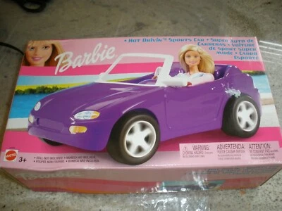 NUEVO Coche deportivo vintage Barbie Mattel Hot Drivin' púrpura 2002 convertible  Foto 1 de 4