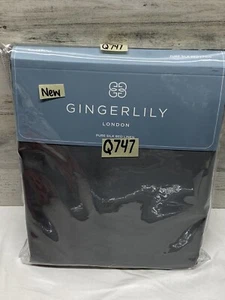 Gingerlily Silk Queen Flat Sheet Charcoal Color 94x112” New - Picture 1 of 4