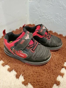 Disney Cars Baby Toddler Boy Light Up Strap Athletic Shoes Sneakers Black Red  - Picture 1 of 10