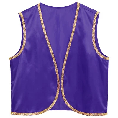 Chaleco Príncipe Árabe Para Hombre Prendas para el torso Sin Mangas Frente Abierto Chaleco Tela Árabe India Foto 1 de 4