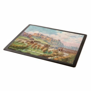 MOUSE MAT - Vintage Scotland - Edinburgh. The Castle and National Gallery - Picture 1 of 1