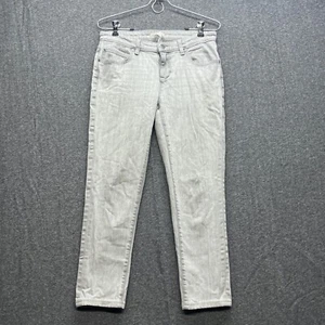 Eileen Fisher Jeans 2 Light Grey Wash Skinny Organic Cotton  Stretch Ankle - Picture 1 of 7