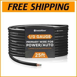 25ft Black 1/0 GA CCA Power Wire - Flexible & Durable for Extreme Conditions - Picture 1 of 9