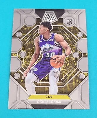 2022-23 Panini Mosaic RC #208 Ochai Agbaji Utah Jazz BASKETBALL Card H8 - Image 1 of 2