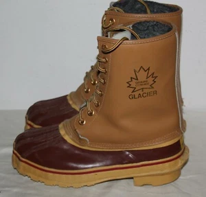 Glacier Genuine Cowhide Leather Wool Lace Up Duck Boot Shoes Men Size 7 Steel Sh - Picture 1 of 9