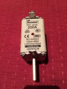BUSSMANN 200 AMP FUSE LINK 200NHG1B NH1 HRC - Picture 1 of 5