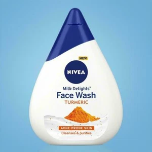 Nivea Milk Delights Turmeric Face Wash for Acne Prone Skin 100ML -Free Ship - Picture 1 of 8