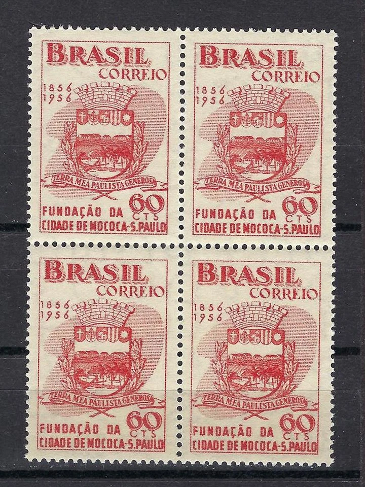 Brazil 1956 Sc# 833 Arms of Mococa Sao Paulo block 4 MNH - Image 1 of 1