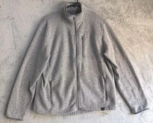 L.L. Bean Sweater Fleece Men's Large Reg Full Zip Mottled Gray Pockets - Picture 1 of 9