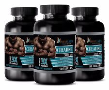 Creatine Monohydrate Powder 3X 5000mg hcl Pre Workout 270 Capsules 3 Bottles