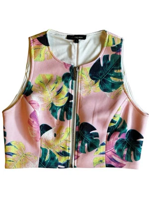 Бунгало женское Whitney Eve с цветочным принтом на молнии спереди укороченный топ розовое размер 4 - Изображение 1 из 4