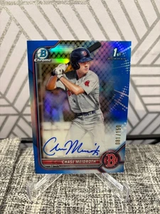 CHASE MEIDROTH 2022 Bowman Draft 1st Blue Auto /150 White Sox Red Sox - Picture 1 of 2