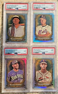 4 PSA 10 Lot 2024 Allen Ginter - Silver Portrait Hot Box - Julio Musial Piazza - Picture 1 of 2