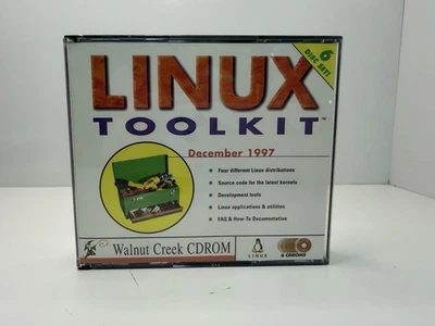 Vintage Linux Toolkit 6-Disc Set Walnut Creek CDROM December 1997 Complete - Image 1 of 4