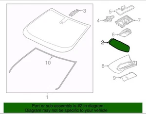 New Genuine GM Mirror Inside 13536995 Silverado-Tahoe-Blazer-GMC Sierra-XT6-XT5 - Picture 1 of 5