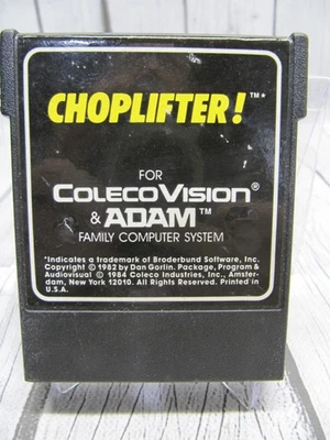 Choplifter! (ColecoVision, 1984) Game Cartridge Broderbund Coleco - Tested Works - Image 1 of 3