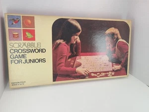 Vintage 1975 Scrabble Crossword Game for Juniors 4th Edition S&R Complete & Rare - Picture 1 of 8