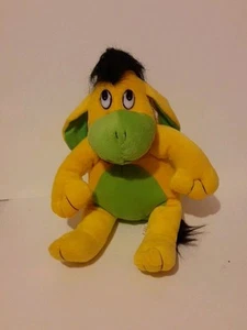 Kuddle Me Toys Esel Plüsch 10 Zoll gelb und grün große Augen lange Ohren Fliege - Bild 1 von 7