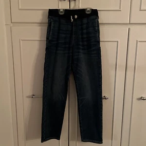 Crewcuts pants boys size 12 jeans pull on elastic waist size xl denim - Picture 1 of 12