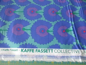Kaffe Fassett Baumwollstoff 1 FQ blau lila Regal Fächer großer Blumenmuster - Bild 1 von 4
