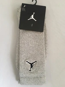 NIKE AIR JORDAN THERMAL CREW BASKETBALL SOCKS SX6085-050 GREY GRAY Sz Medium M - Picture 1 of 4