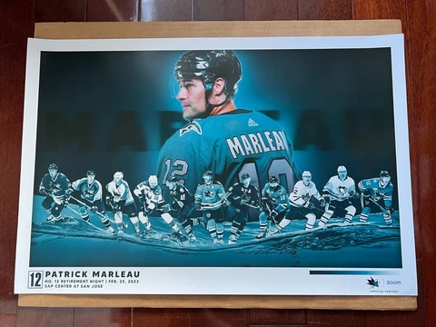 2 for 1 PATRICK MARLEAU Retirement Game 2-25-23 Poster SAN JOSE SHARKS *AS IS* Cover