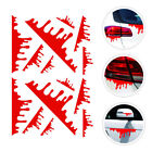  2 Sheets Bleeding Car Sticker Pp Decal Bumper Automotive Stickers