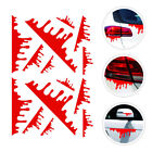 2 Sheets Bleeding Car Sticker Pp Decal Bumper Automotive Stickers