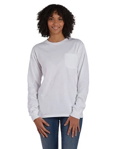 ComfortWash by Hanes Unisex Garment-Dyed Long-Sleeve T-Shirt with Pocket GDH250 - Picture 1 of 20