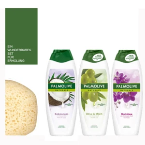 (1L|10,26) 3x650ml Palmolive Schaumbad Olive | Orchidee | Kokosnuss + Schwamm - Bild 1 von 1