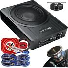 Hifonics BW-110A  800W 10" Under Seat Powered Subwoofer Active with 4 GA Red Kit