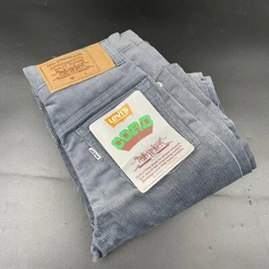 Levis 731 Blue Corduroy Jeans Men’s W26 L28.5 Straight Vintage 1970s Rare Item - Picture 1 of 8