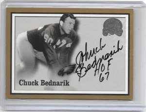 CHUCK BEDNARIK 2000 FLEER GREATS OF THE GAME AUTOGRAFO CERTIFICATO - Foto 1 di 1