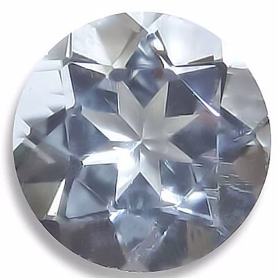 Piedras preciosas sueltas facetadas redondas blancas topacio natural corte fino AAA Foto 1 de 3