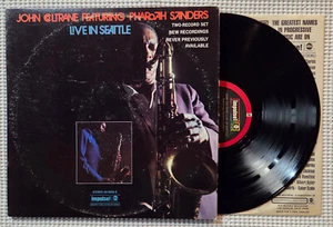 JOHN COLTRANE Feat. PHAROAH SANDERS Live In Seattle Orig '71 IMPULSE Jazz 2LP EX - Foto 1 di 2