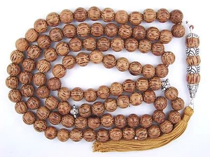 10mm x 99 PALMWOOD PRAYER BEADS ISLAMIC TASBIH MASBAHA QURAN GIFT - Picture 1 of 3