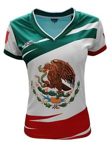 Mexico Jersey Arza Design For Women With V Neck Color Green,White,Red