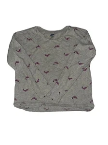 Old Navy Girls Long Sleeve Narwhal Top size 10/12 - Picture 1 of 6