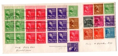 U.S. 1939 PRESIDENTIAL COILS & BOOKLETS COMPLETE ON FDC SC. 804B, 805B, 806B - Image 1 of 2