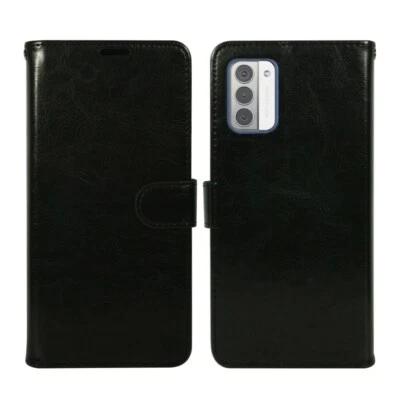 for Nokia G310 5G (2023) Wallet Phone Case Black PU Leather Flip Folio Slim Fit - Image 1 of 4