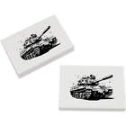 2 X 45Mm 'Army Tank' Erasers / Rubbers (Er00037067)