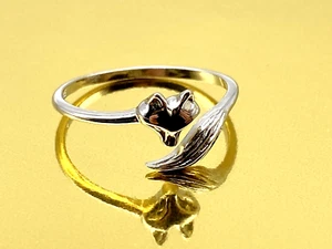 Sterling Silver Ring 925 Fox Design 1.14g Size Q - Picture 1 of 13