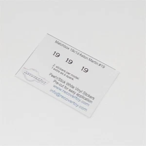 Matchbox Lesney 19c Aston Martin Racing Car #19 Sticker Set - Picture 1 of 3