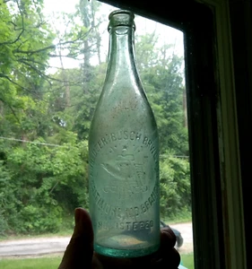 ANHEUSER BUSCH EMB EAGLE BALTIMORE BRANCH 1912 ERA PRE PRO BEER BOTTLE BOLD EMB - Picture 1 of 9