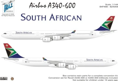 Airbus A340-600 Conversion set for Revell A330/A340 Zvezda A330with SAA decal - Immagine 1 di 4