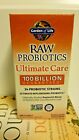 Garden of Life Raw Probiotics Ultimate Care 100 Billion 30 Veggie Capsules 2023+