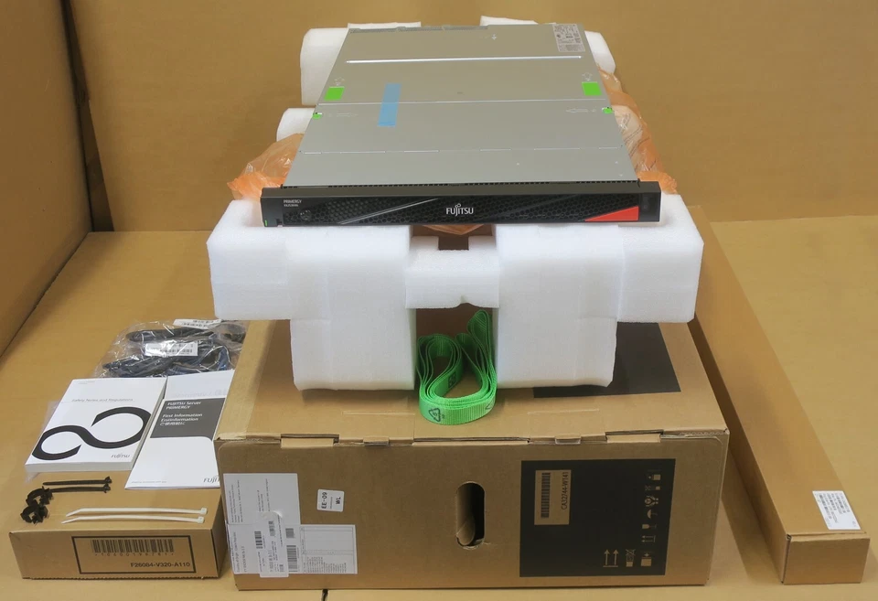 NEW Fujitsu Primergy RX2530 M6 12C Gold 5317 64GB RAM 2x 300GB HDD 8-Bay Server - Image 1 of 4