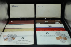 1980-1989 U.S. Mint UNC Set, 8 Sets - OGP - Free Shipping! - Picture 1 of 4