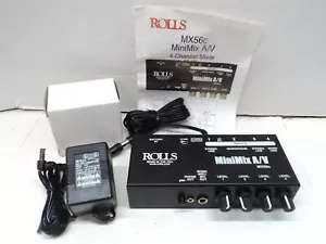 Rolls MX56C Minimax Av XLR Cinch 1/4 1/8 Mixer mit Kabel und Netzteil, NOB - Bild 1 von 2