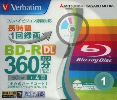 VERBATIM BD-R DL 50GB x4 Printable 5psc slimcase - Image 1 of 4